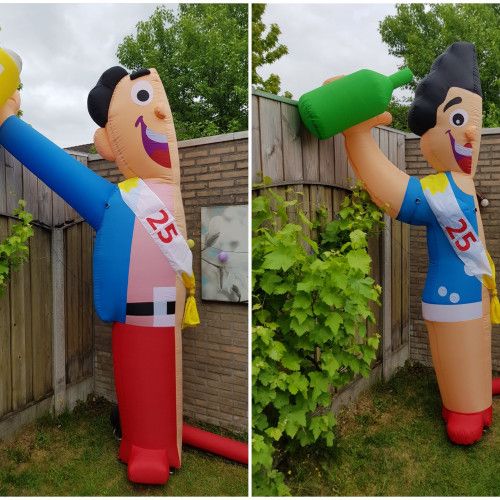 Halve Abraham met bierglas & Halve Sarah met wijnfles 3,0 meter